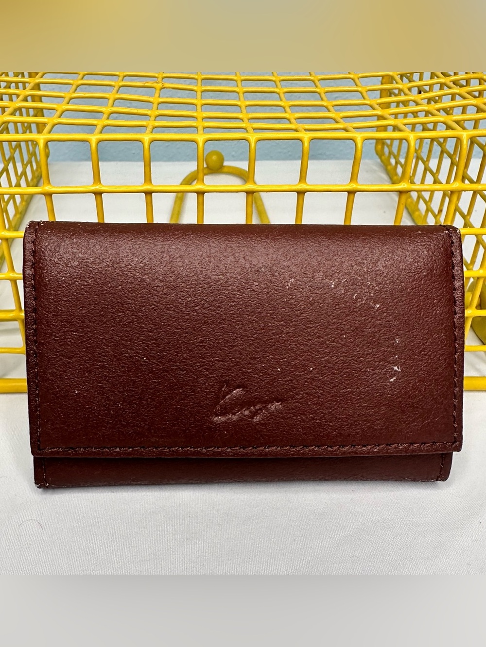 Kenzo Gold Key Bifold Wallet - Burgundy